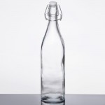 Acopa 35 oz. Customizable Clear Glass Bottle with Wire Bail Swing Top Lid - 12/Case Acopa 35 oz. Customizable Clear Glass Bottle with Wire Bail Swing Top Lid - 12/Case