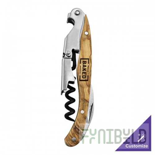 Franmara Lisse Customizable Two-Step Waiter's Corkscrew with Olivewood Handle 3277
