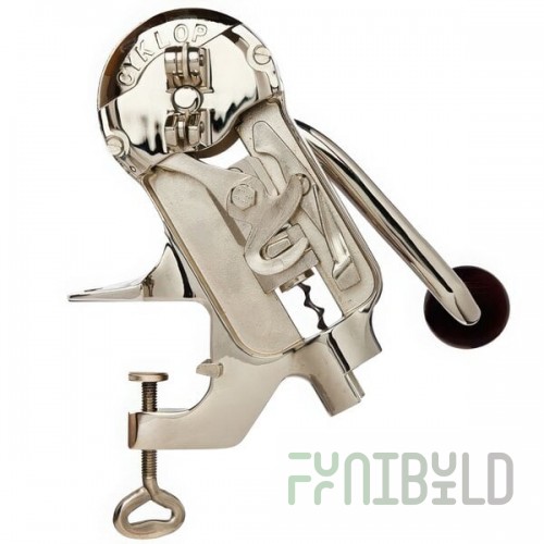 Franmara 4025 Cyklop Nickel-Plated Counter Mount Wine Bottle Opener