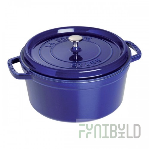 Staub 5.5 Qt. Dark Blue Enameled Cast Iron Dutch Oven 1004299