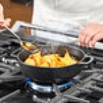 Chasseur 1.8 Qt. Black Enameled Cast Iron Brazier / Casserole Dish with Cover by Arc Cardinal FN437