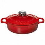 Chasseur 1.8 Qt. Black Enameled Cast Iron Brazier / Casserole Dish with Cover by Arc Cardinal FN437