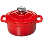 Chasseur 1.8 Qt. Black Enameled Cast Iron Brazier / Casserole Dish with Cover by Arc Cardinal FN437
