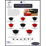 Chasseur 1.8 Qt. Black Enameled Cast Iron Brazier / Casserole Dish with Cover by Arc Cardinal FN437