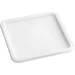 Choice 12, 18, and 22 Qt. White Square Polypropylene Food Storage Container Lid Choice 12, 18, and 22 Qt. White Square Polypropylene Food Storage Container Lid