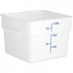 Choice 12, 18, and 22 Qt. White Square Polypropylene Food Storage Container Lid Choice 12, 18, and 22 Qt. White Square Polypropylene Food Storage Container Lid