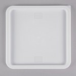 Choice 12, 18, and 22 Qt. White Square Polypropylene Food Storage Container Lid Choice 12, 18, and 22 Qt. White Square Polypropylene Food Storage Container Lid