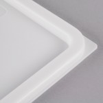 Choice 12, 18, and 22 Qt. White Square Polypropylene Food Storage Container Lid Choice 12, 18, and 22 Qt. White Square Polypropylene Food Storage Container Lid