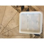 Choice 12, 18, and 22 Qt. White Square Polypropylene Food Storage Container Lid Choice 12, 18, and 22 Qt. White Square Polypropylene Food Storage Container Lid