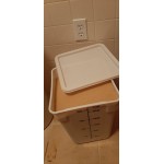 Choice 12, 18, and 22 Qt. White Square Polypropylene Food Storage Container Lid Choice 12, 18, and 22 Qt. White Square Polypropylene Food Storage Container Lid