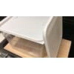 Choice 12, 18, and 22 Qt. White Square Polypropylene Food Storage Container Lid Choice 12, 18, and 22 Qt. White Square Polypropylene Food Storage Container Lid