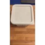 Choice 12, 18, and 22 Qt. White Square Polypropylene Food Storage Container Lid Choice 12, 18, and 22 Qt. White Square Polypropylene Food Storage Container Lid