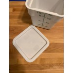 Choice 12, 18, and 22 Qt. White Square Polypropylene Food Storage Container Lid Choice 12, 18, and 22 Qt. White Square Polypropylene Food Storage Container Lid
