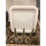 Choice 12, 18, and 22 Qt. White Square Polypropylene Food Storage Container Lid Choice 12, 18, and 22 Qt. White Square Polypropylene Food Storage Container Lid