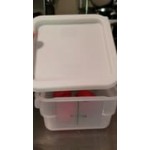 Choice 12, 18, and 22 Qt. White Square Polypropylene Food Storage Container Lid Choice 12, 18, and 22 Qt. White Square Polypropylene Food Storage Container Lid