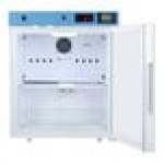Summit Appliance ACR21WNSF456 EQTemp ACR Series 1.94 Cu. Ft. White / Blue Compact Reach-In Medical Refrigerator with Temperature-Monitored Vaccine Storage - 115V Summit Appliance ACR21WNSF456 EQTemp ACR Series 1.94 Cu. Ft. White / Blue Compact Reach-In Medical Refrigerator with Temperature-Monitored Vaccine Storage - 115V