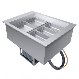 Hatco CWBP-2 Two Pan Drop-In Refrigerated Cold Food Well with Drain - 120V Hatco CWBP-2 Two Pan Drop-In Refrigerated Cold Food Well with Drain - 120V