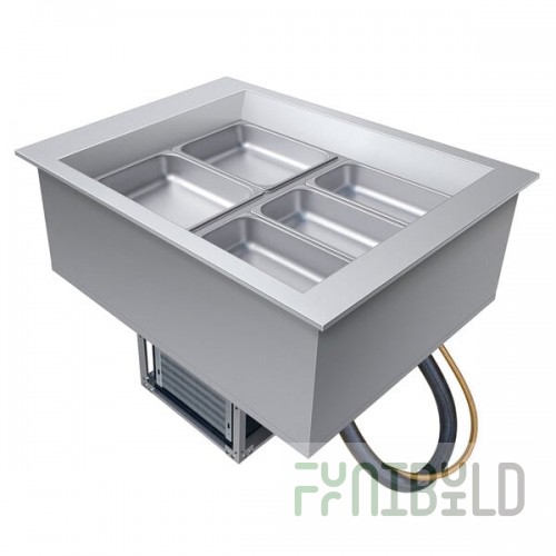 Hatco CWBP-2 Two Pan Drop-In Refrigerated Cold Food Well with Drain - 120V