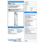 Continental Refrigerator 1FSENSS-HD 17 3/4