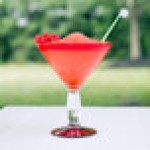 Libbey 92306R Aruba 15 oz. Customizable Martini Glass with Red Rim and Base - 12/Case
