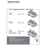 Server Twin FS 81220 3 Qt. Round Topping Warmer with 2 Ladles - 120V, 1000W