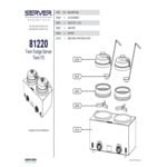 Server Twin FS 81220 3 Qt. Round Topping Warmer with 2 Ladles - 120V, 1000W