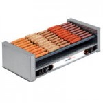 Nemco 8045SXW-SLT Wide Slanted Hot Dog Roller Grill with GripsIt Non-Stick Coating - 45 Hot Dog Capacity (120V) Nemco 8045SXW-SLT Wide Slanted Hot Dog Roller Grill with GripsIt Non-Stick Coating - 45 Hot Dog Capacity (120V)