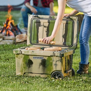 CaterGator CG45CAMOW Camouflage 45 Qt. Mobile Rotomolded Outdoor Cooler / Ice Chest CaterGator CG45CAMOW Camouflage 45 Qt. Mobile Rotomolded Outdoor Cooler / Ice Chest