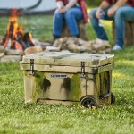 CaterGator CG45CAMOW Camouflage 45 Qt. Mobile Rotomolded Outdoor Cooler / Ice Chest