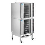 Moffat E32D5/2C Turbofan Double Deck Full Size Electric Digital Convection Oven with Steam Injection and Casters - 208V, 1 Phase, 11.6 kW Moffat E32D5/2C Turbofan Double Deck Full Size Electric Digital Convection Oven with Steam Injection and Casters - 208V, 1 Phase, 11.6 kW