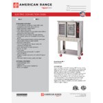 American Range ME-2 Majestic Double-Deck Bakery-Depth Electric Convection Oven - 208V, 1 Phase - 24 kW American Range ME-2 Majestic Double-Deck Bakery-Depth Electric Convection Oven - 208V, 1 Phase - 24 kW