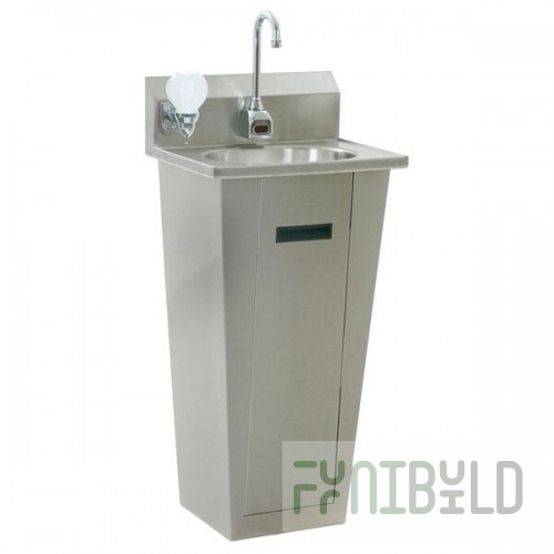 Eagle Group HSA-10-FA-PE Electronic Hand Sink with Gooseneck Faucet, Soap Dispenser, P-Trap, Tail Piece, and Basket Drain