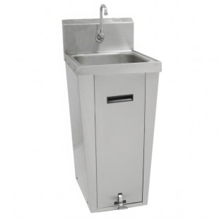 Advance Tabco 7-PS-18 Hands Free Hand Sink with Pedestal Base and 14 Advance Tabco 7-PS-18 Hands Free Hand Sink with Pedestal Base and 14