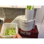 Robot Coupe R2CLR DICE Combination Food Processor with 3 Qt. / 3 Liter Clear Bowl, Continuous Feed & 4 Discs - 2 hp