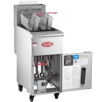 Avantco FF40 Natural Gas 40 lb. Stainless Steel Floor Fryer with Casters - 90,000 BTU Avantco FF40 Natural Gas 40 lb. Stainless Steel Floor Fryer with Casters - 90,000 BTU