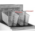 Avantco FF40 Natural Gas 40 lb. Stainless Steel Floor Fryer with Casters - 90,000 BTU Avantco FF40 Natural Gas 40 lb. Stainless Steel Floor Fryer with Casters - 90,000 BTU