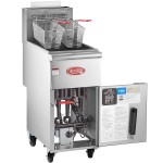 Avantco FF40 Natural Gas 40 lb. Stainless Steel Floor Fryer with Casters - 90,000 BTU Avantco FF40 Natural Gas 40 lb. Stainless Steel Floor Fryer with Casters - 90,000 BTU
