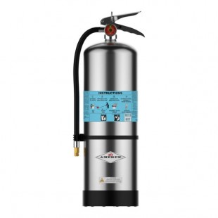Amerex C272 2.5 Gallon Polished Stainless Steel Water Mist Fire Extinguisher 27704 - UL Rating 2A:C