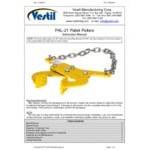 Vestil PAL-21 Yellow Steel Pallet Puller with 4