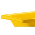 Lavex 0.5 Cubic Yard Yellow Heavy-Duty Tilt Truck / Trash Cart (850 lb. Capacity) Lavex 0.5 Cubic Yard Yellow Heavy-Duty Tilt Truck / Trash Cart (850 lb. Capacity)