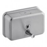 Lavex 40 fl. oz. (1,200 mL) Stainless Steel Manual Surface-Mounted Horizontal Liquid Soap Dispenser
