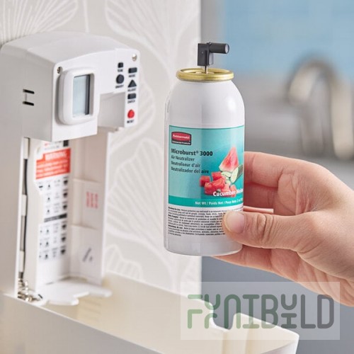 Rubbermaid® FG750363 Microburst 3000 Cucumber Melon Metered Aerosol Air Freshener System Refill