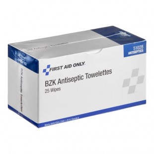 First Aid Only 51028-001 BZK Antiseptic Towelette / Wipe - 750/Case First Aid Only 51028-001 BZK Antiseptic Towelette / Wipe - 750/Case