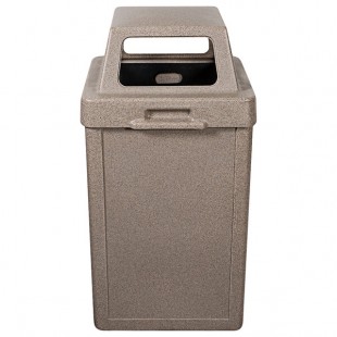 Wausau Tile TF1019 Tuffy 22 Gallon Plastic Square Trash Can with 4-Way Lid Wausau Tile TF1019 Tuffy 22 Gallon Plastic Square Trash Can with 4-Way Lid