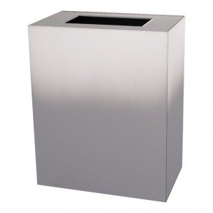 Ex-Cell Kaiser Gradience Collection RC-GRD1 SMOKE 33 Gallon Steel Smoke Rectangular Single-Stream Trash Can Ex-Cell Kaiser Gradience Collection RC-GRD1 SMOKE 33 Gallon Steel Smoke Rectangular Single-Stream Trash Can