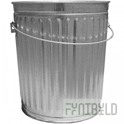 Witt Industries 10GPC 10 Gallon Galvanized Steel Outdoor Commercial Trash Can with Handle