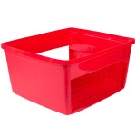 Rubbermaid® FG256V00RED Glutton Red Square Hooded Top Lid Without Doors for FG256B00 Trash Can Rubbermaid® FG256V00RED Glutton Red Square Hooded Top Lid Without Doors for FG256B00 Trash Can