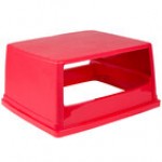Rubbermaid® FG256V00RED Glutton Red Square Hooded Top Lid Without Doors for FG256B00 Trash Can Rubbermaid® FG256V00RED Glutton Red Square Hooded Top Lid Without Doors for FG256B00 Trash Can