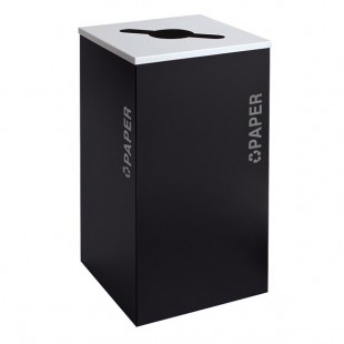 Ex-Cell Kaiser RC-KDSQ-P BT-PBG Black Tie Kaleidoscope Pebble Black Gloss Square 24 Gallon Paper Receptacle Ex-Cell Kaiser RC-KDSQ-P BT-PBG Black Tie Kaleidoscope Pebble Black Gloss Square 24 Gallon Paper Receptacle