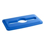 Lavex Pro Blue Slim Rectangular Mixed Recycling Bin Lid Lavex Pro Blue Slim Rectangular Mixed Recycling Bin Lid